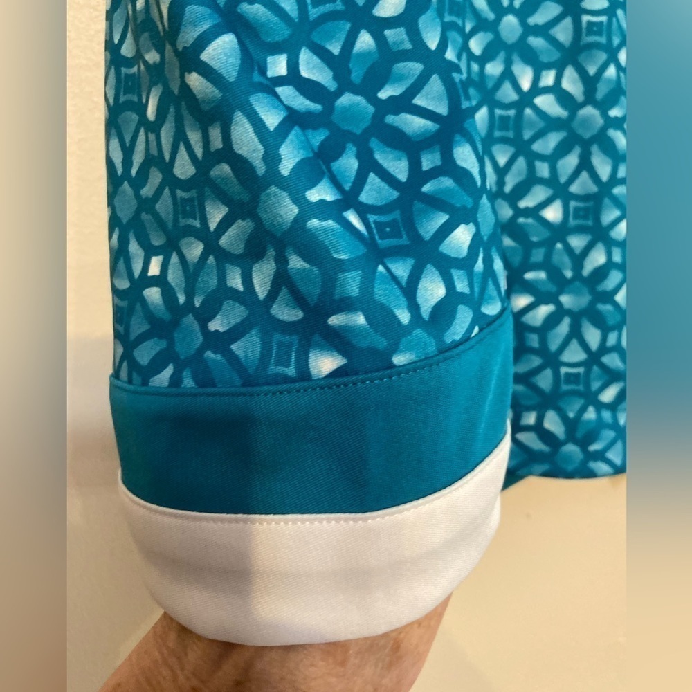 Athletic Stretchy Pull-On Skort~Blue & White~Back Pocket~Size XL - Picture 10 of 11